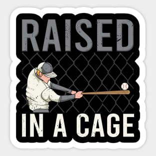 Raised In a Cage Baseball Sticker